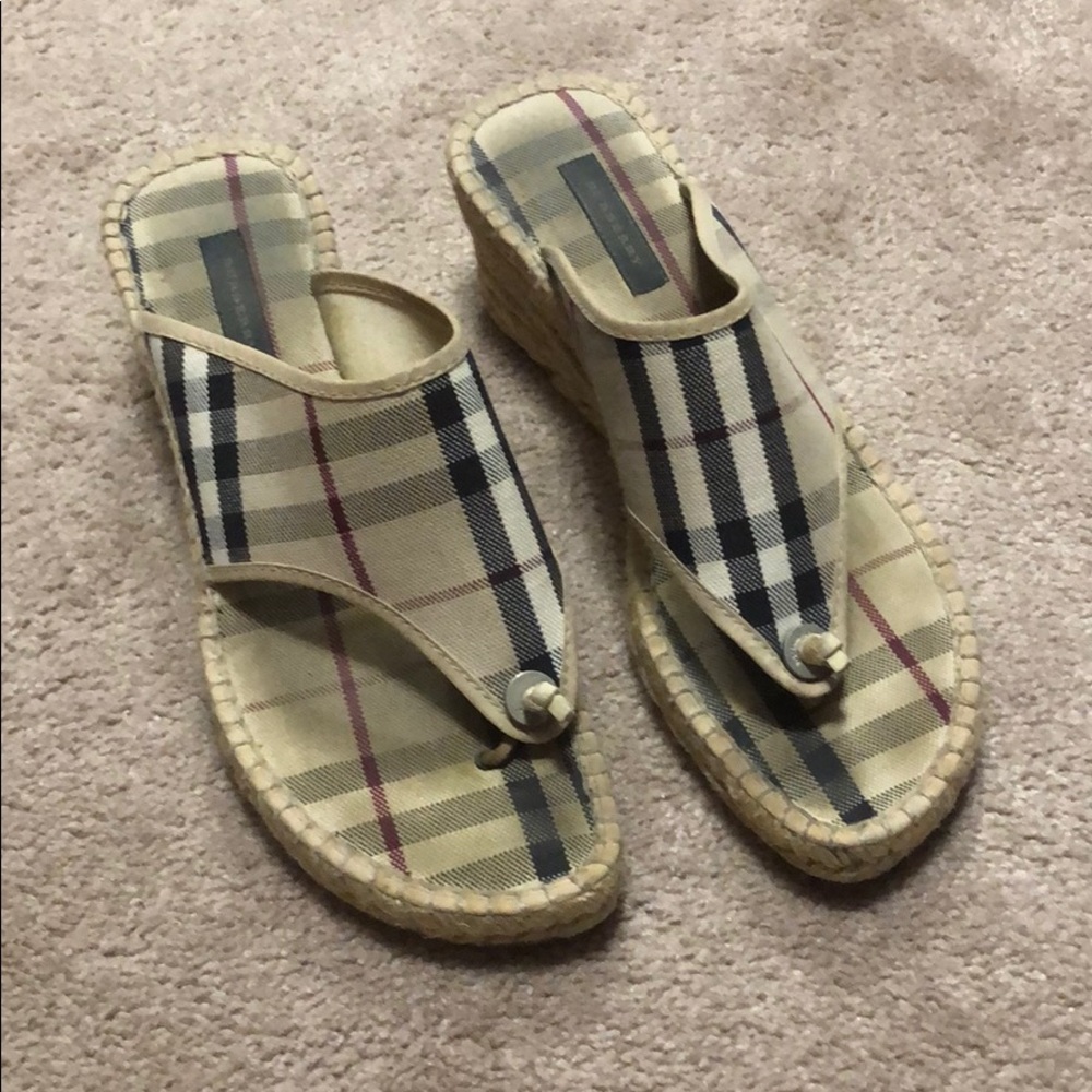 Burberry Thong Wedge Sandal